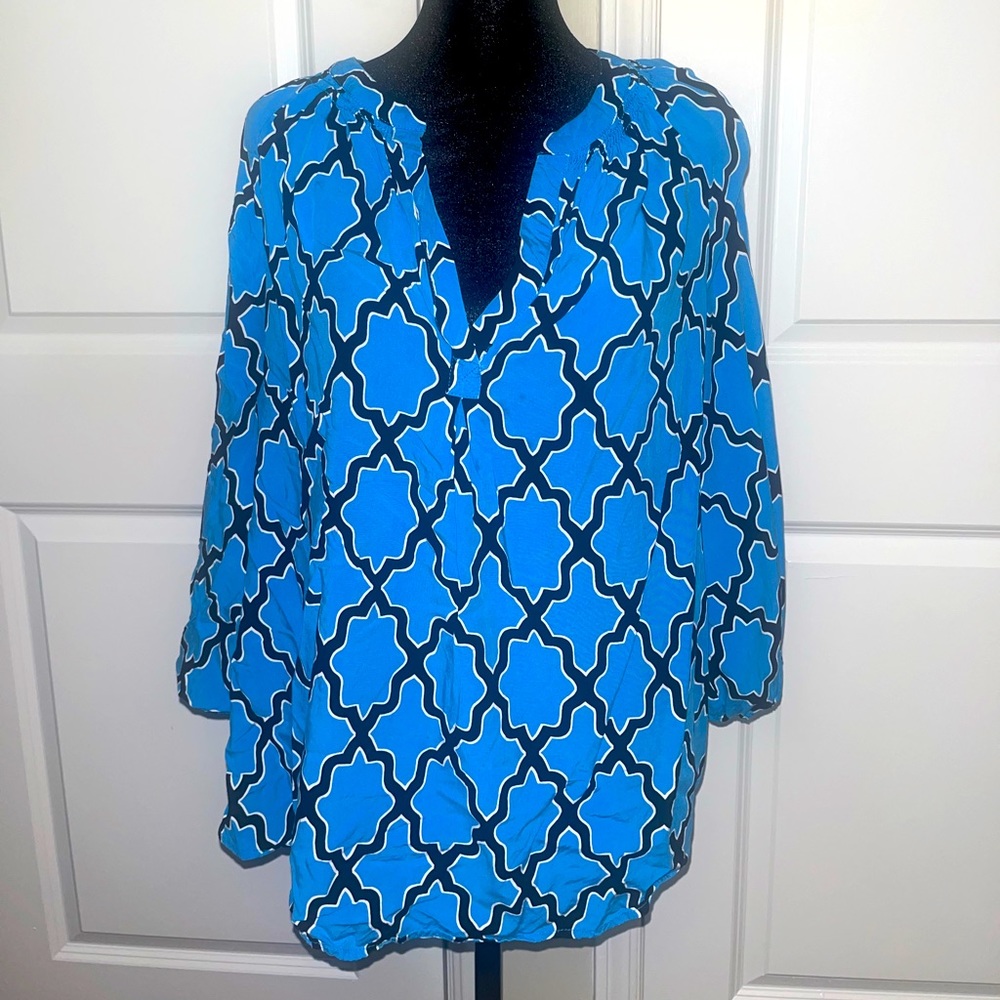 Beautiful blue top that is cool enough for summer!
